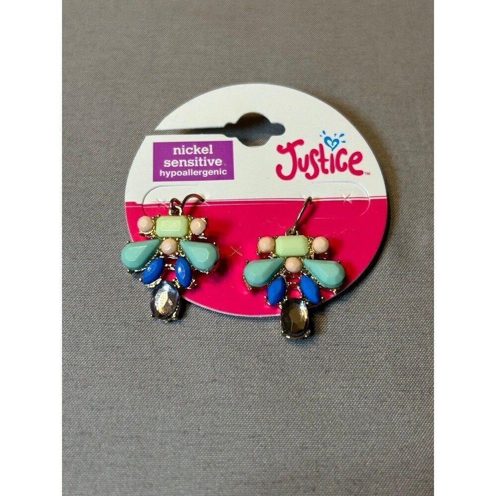 Justice Girls Dangle Earrings Nickel Free - Picture 1 of 3